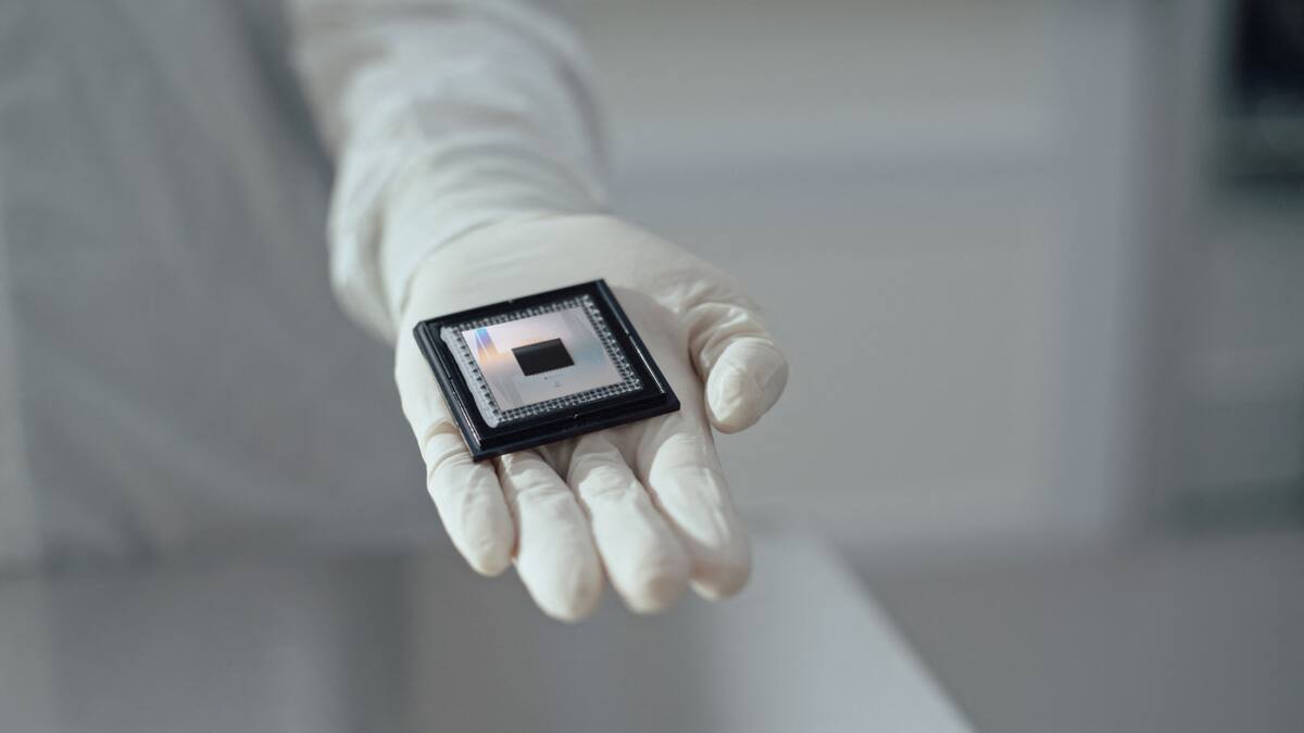 El chip cuántico de Google. Foto: Reuters.