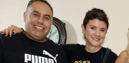 Marcelo Amarfil y Luciana Bustos juntos en una foto. Fuente: gentileza Tiempo de San juan
