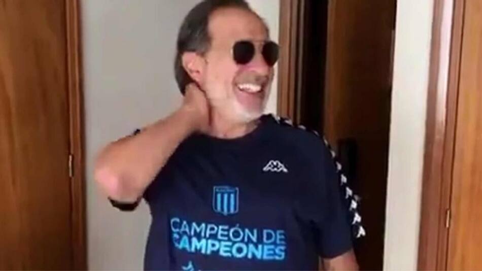 Guillermo Francella tras otro triunfo de Racing