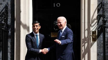 Rishi Sunak y Joe Biden. Foto: Reuters.