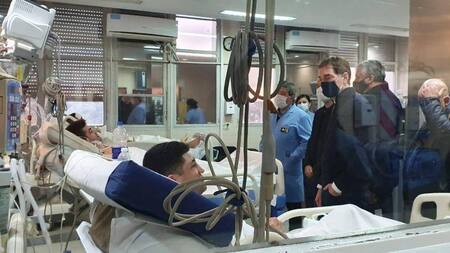 Bombero, incendio en Villa Crespo, Walter Cáceres, Diego Santilli, Foto Twitter