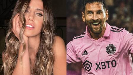Cinthia Fernández y un pedido especial para Lionel Messi. Fotos: Instagram y Reuters.