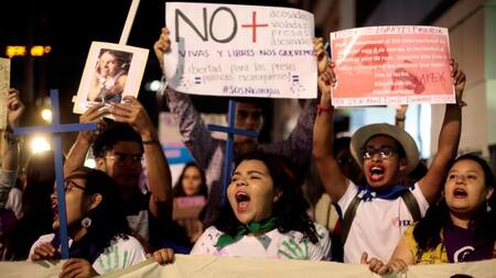 Manifestaciones por el Día de la Mujer en Nicaragua. Foto: Reuters