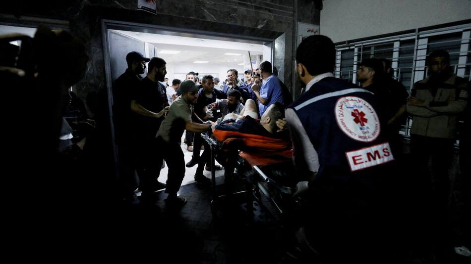 Hospital de Al Shifa sin luz. Foto: Reuters.