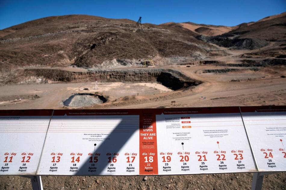 El lugar donde hace diez años fueron rescatados los “33 mineros de Atacama”. Foto: EFE.