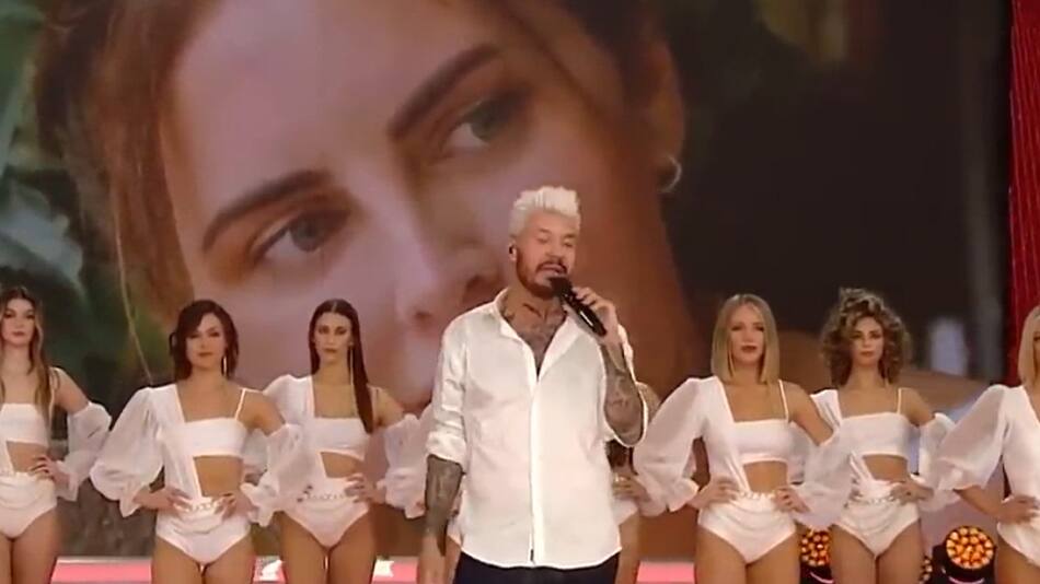 El homenaje de Tinelli a Silvina Luna. Foto: captura América TV.