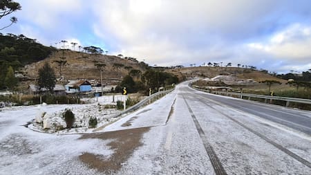 Impensada postal en Brasil: ciudades del sur registran nieve y temperaturas récord bajo cero