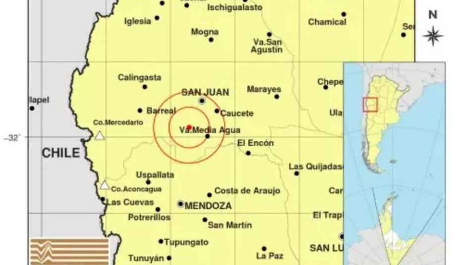 Nuevo sismo en San Juan. Foto: INPRES