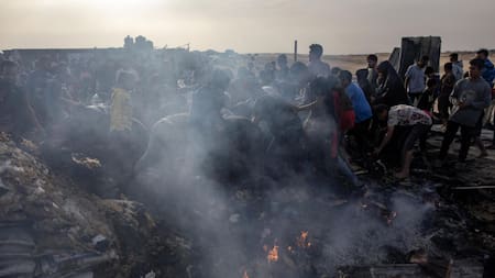 Graves ataques en Rafah, Gaza. Foto:EFE