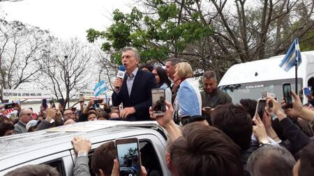 Mauricio Macri en marcha del Sí, se puede