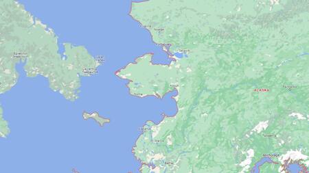 Fuerte terremoto en Alaska, Estados Unidos. Foto: Google Maps.