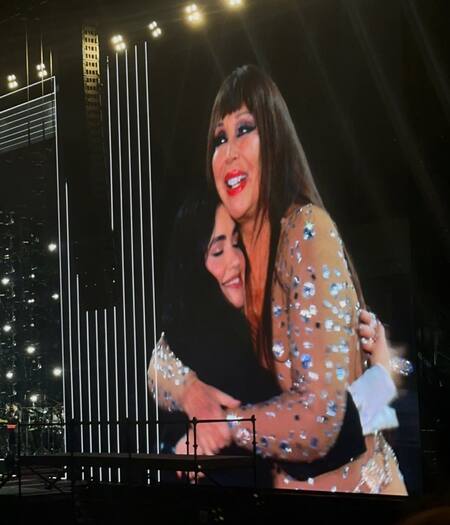 Moria Casán y Lali Espósito. Foto: X @Kioko_GM