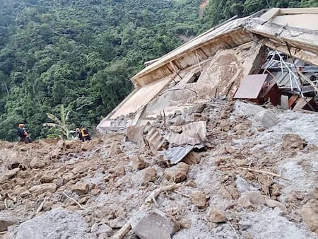 Alud en Filipinas. Foto: EFE