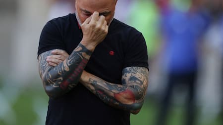 "Burro": el cántico de la hinchada de Flamengo a Jorge Sampaoli tras la eliminación de la Copa Libertadores