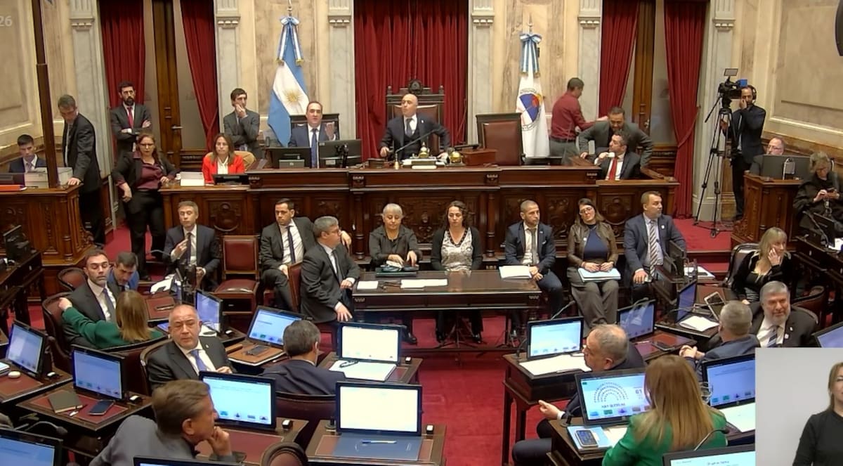 Sesión en la Cámara de Senadores