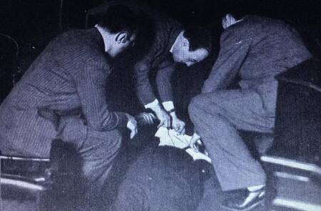 Recreación del asesinato en el Senado