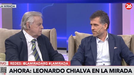 Leonardo Chialva en La Mirada de Roberto y Javier García. Foto: Canal 26