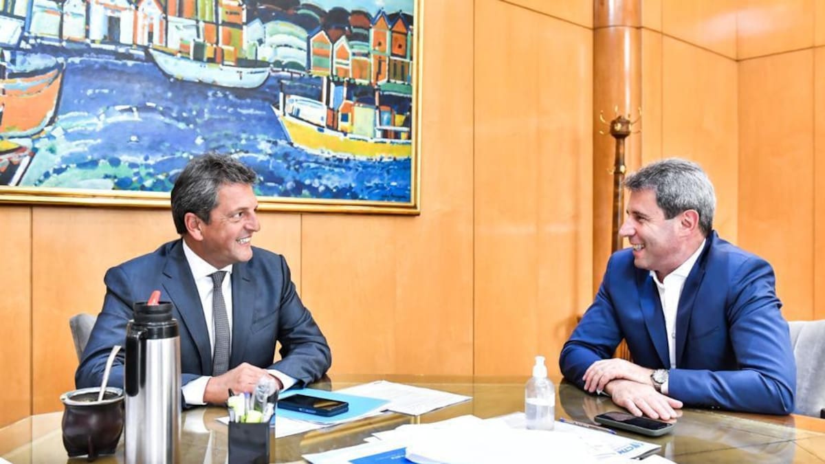 Sergio Massa junto a Sergio Uñac. Foto: Prensa.