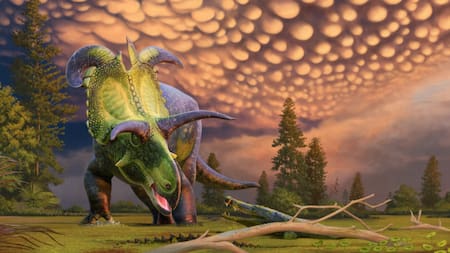 Así habría sido el Lokiceratops Rangiformis. Foto: X.