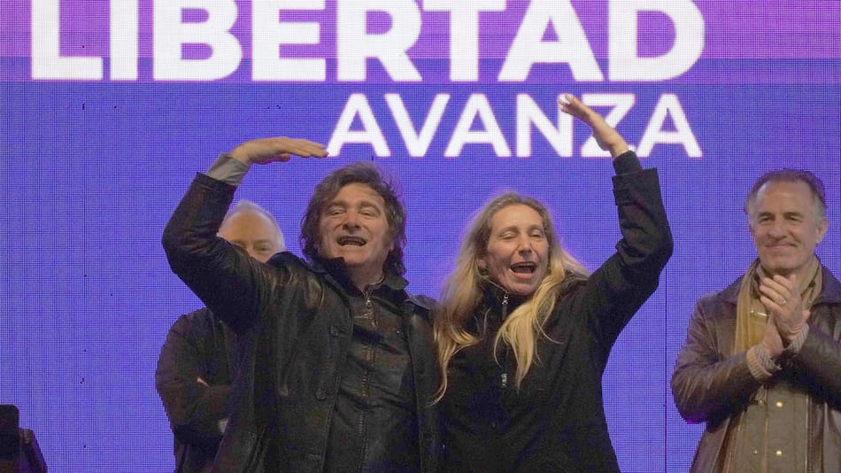 El acto de cierre de campaña de Javier Milei.