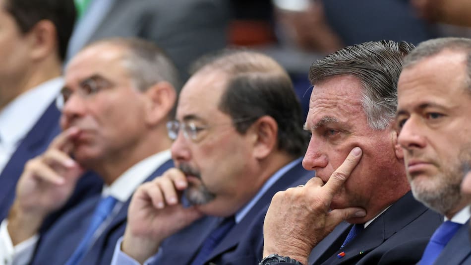Jair Bolsonaro en el juicio en su contra. Foto: Reuters/Gustavo Moreno.