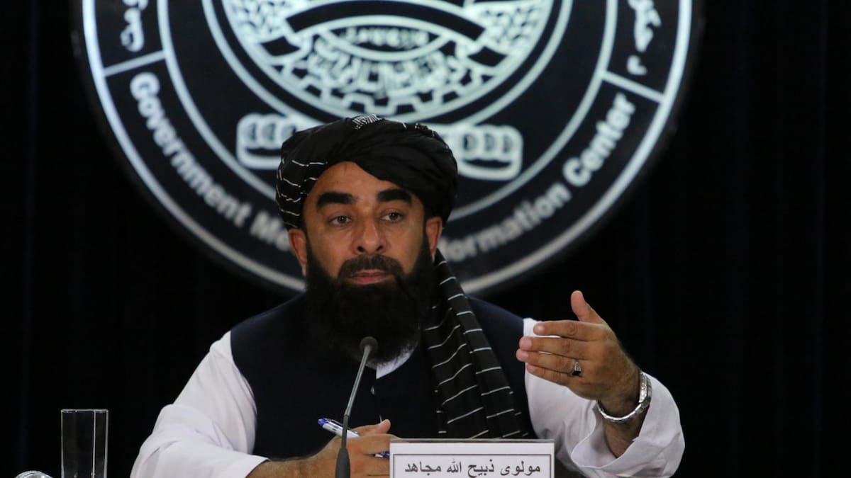 Zabiullah Mujahid, líder de los talibanes. Foto: EFE.