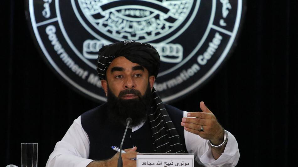 Zabiullah Mujahid, líder de los talibanes. Foto: EFE.
