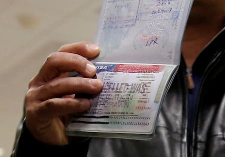 Visa de Estados Unidos. Foto: Reuters