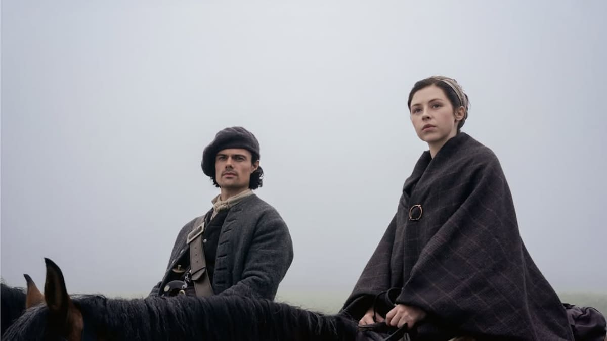 Julia, mamá de Claire, y Brian, papá de Jamie, en Blood of My Blood.