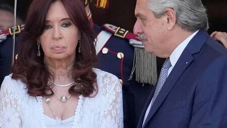 Cristina Fernández de Kirchner y Alberto Fernández, acto