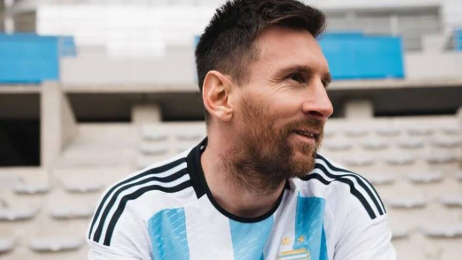 Camiseta de la Seleccion Argentina para el Mundial de Qatar. Foto: Prensa Adidas.
