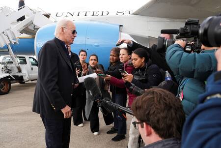 Joe Biden ante la prensa. Foto: REUTERS.