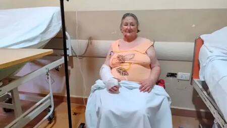 María Josefa Bonazza, sobreviviente del derrumbe del hotel Dubrovnik en Villa Gesell. Foto: NA.