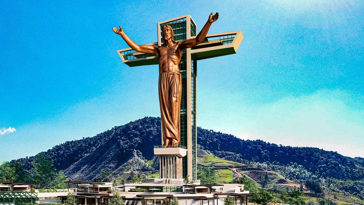 La estatua de Cristo del Embalse es la más alta del mundo y supera al Cristo Redentor de Brasil.