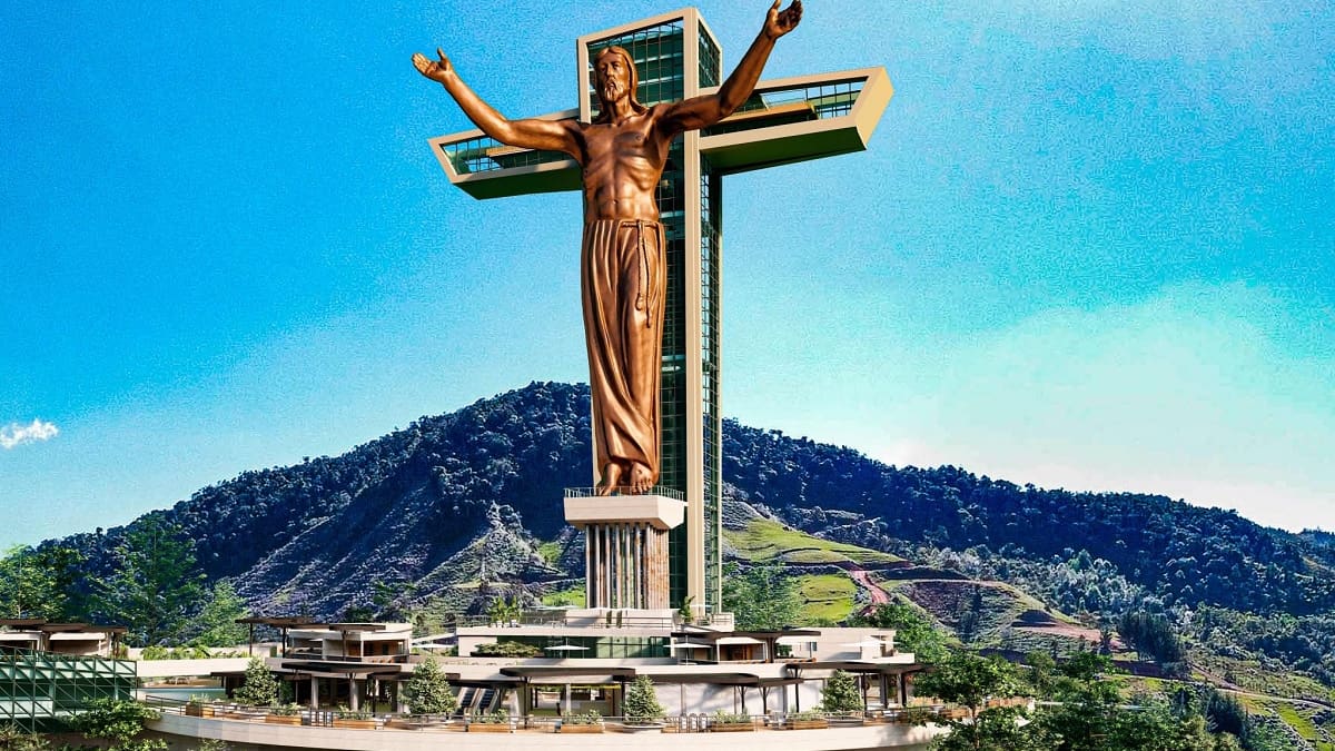 Superará al Cristo Redentor de Brasil: construyen la estatua de Jesucristo más grande del mundo en Sudamérica