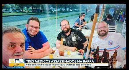 Médicos asesinados en Río de Janeiro. Foto: Captura de TV O Globo.