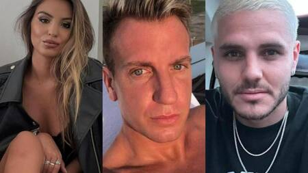 Cande Lecce, Maxi López y Mauro Icardi. Fotos: Instagram.