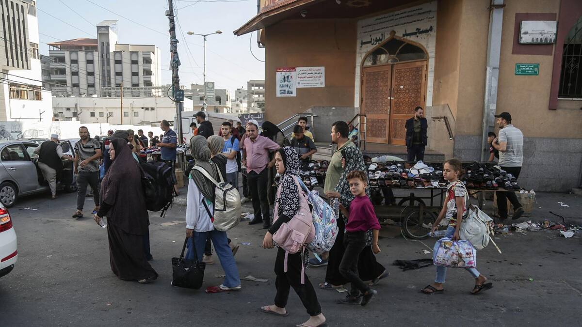 Desplazados por el conflicto entre Israel y Hamas. Foto: EFE.