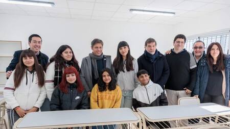 Nardini y Kicillof inauguraron nuevas aulas en una escuela de Los Polvorines.