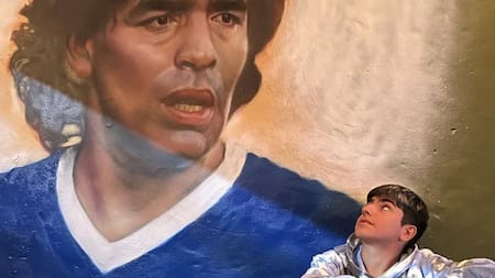 Benjamín Agüero fue comparado por su gran parecido físico con Diego Maradona. Foto: Instagram @aguerobenja19.