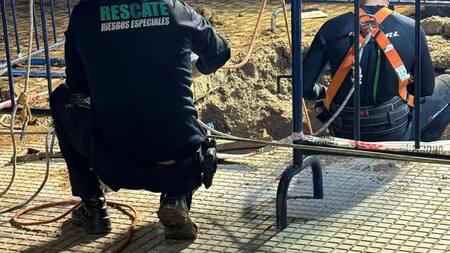 Descubren un túnel de casi 3 metros hecho para robar un banco en San Isidro. (Fotos: PBA)