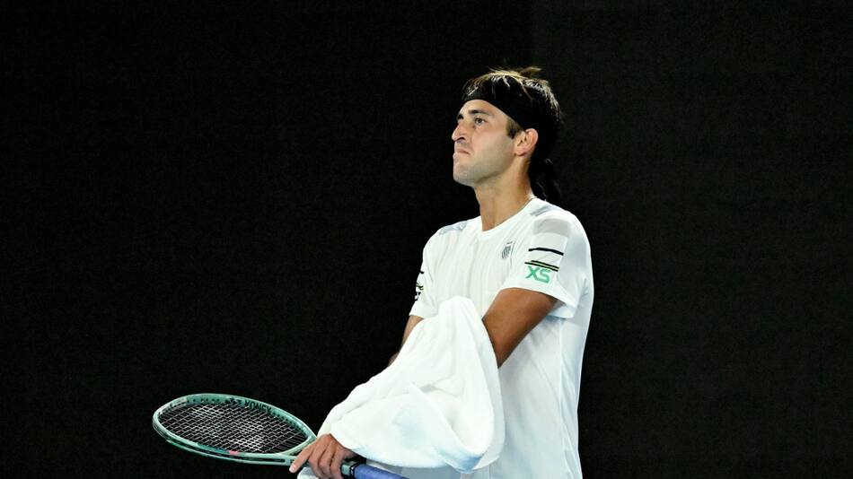 Tomás Etcheverry en el Abierto de Australia. Foto: EFE.