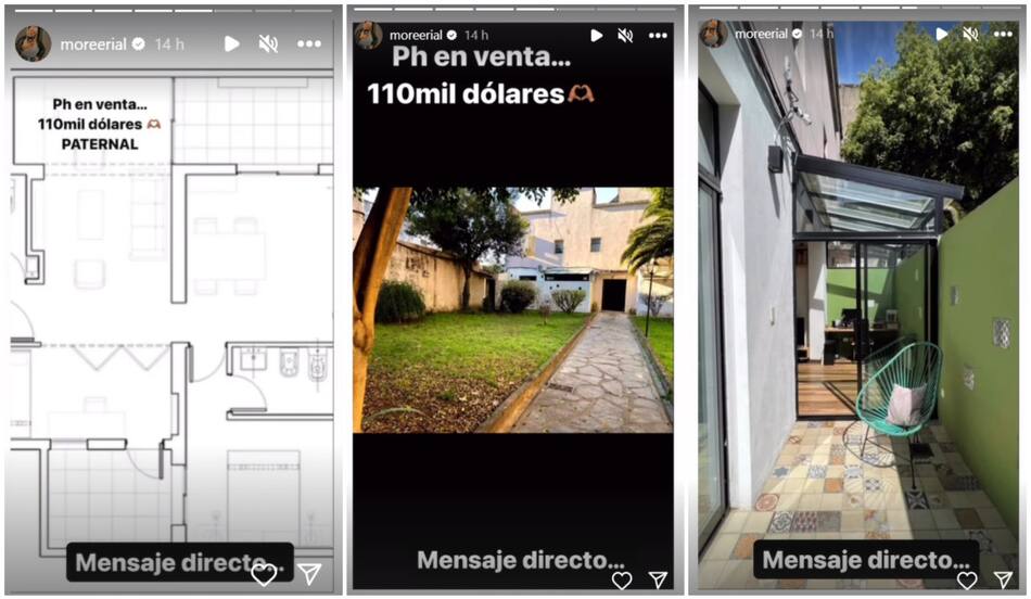 El nuevo trabajo de More Rial. Fotos: Instagram.