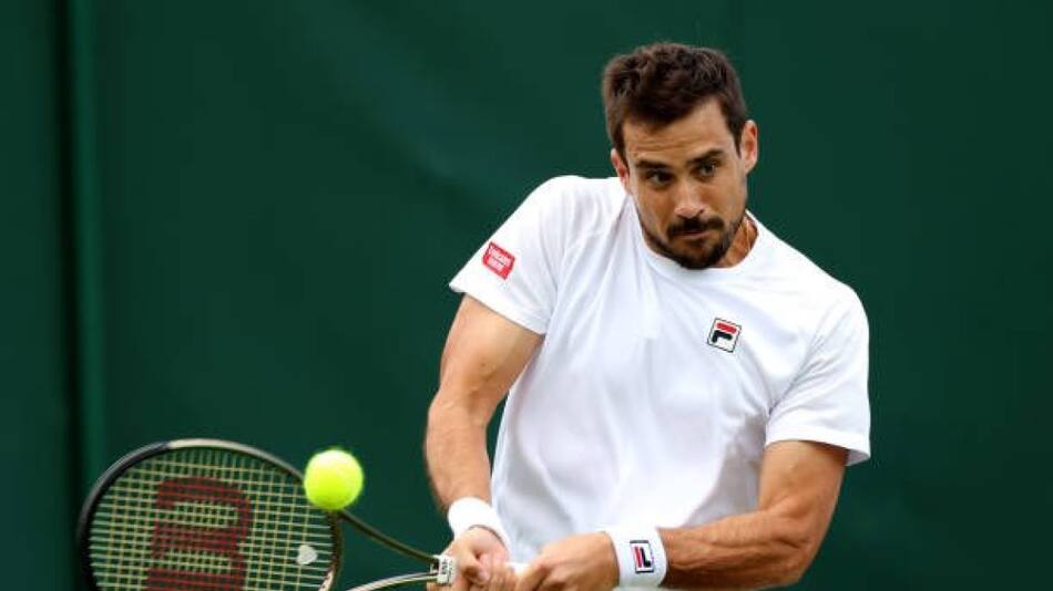 Guido Pella en Wimbledon.