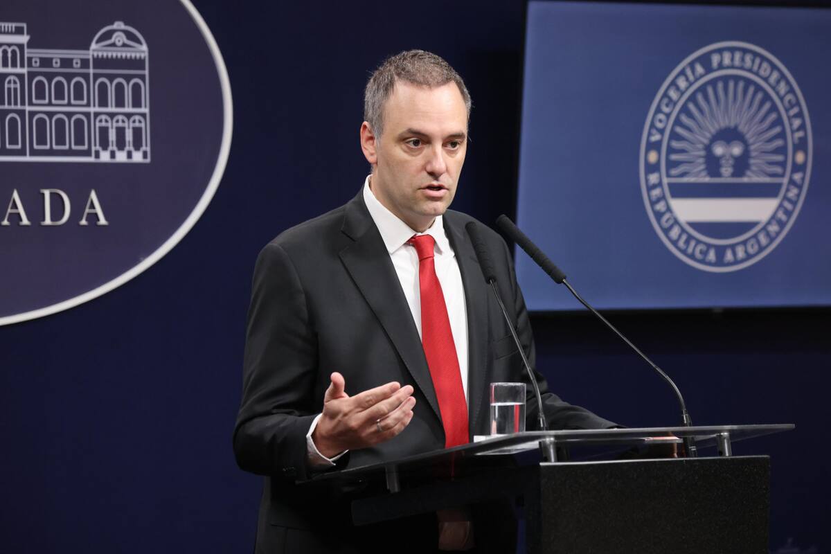 Manuel Adorni, vocero presidencial. Foto: Presidencia.