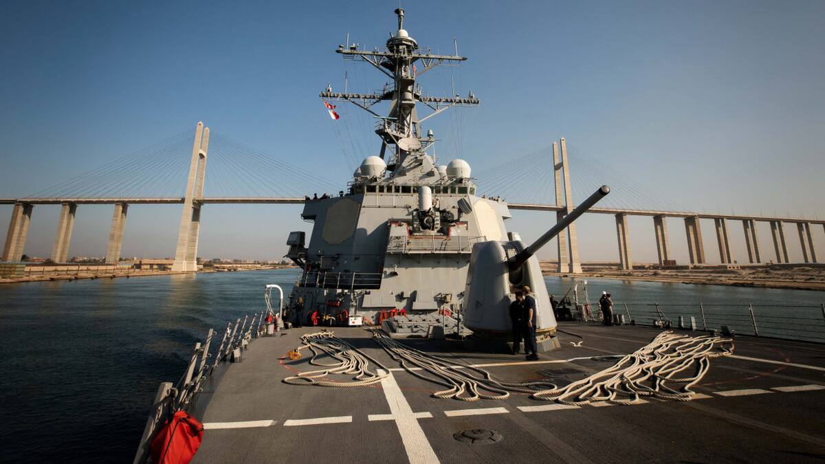 Conflicto entre Estados Unidos y hutíes en el mar Rojo. Foto: Reuters.