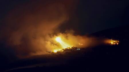 Bombardeos en la frontera entre Israel y el Líbano. Foto: EFE.