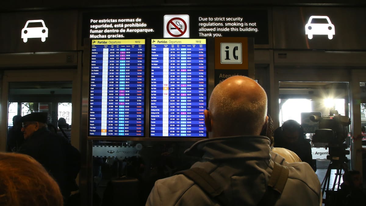 Vuelos demorados y cancelados. Foto: NA/Hugo Villalobos