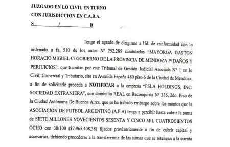 Fallo contra AFA, NA