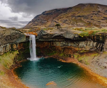 Salto del Agrio, en Caviahue, Neuquén. Foto: Turismo en Argentina.
